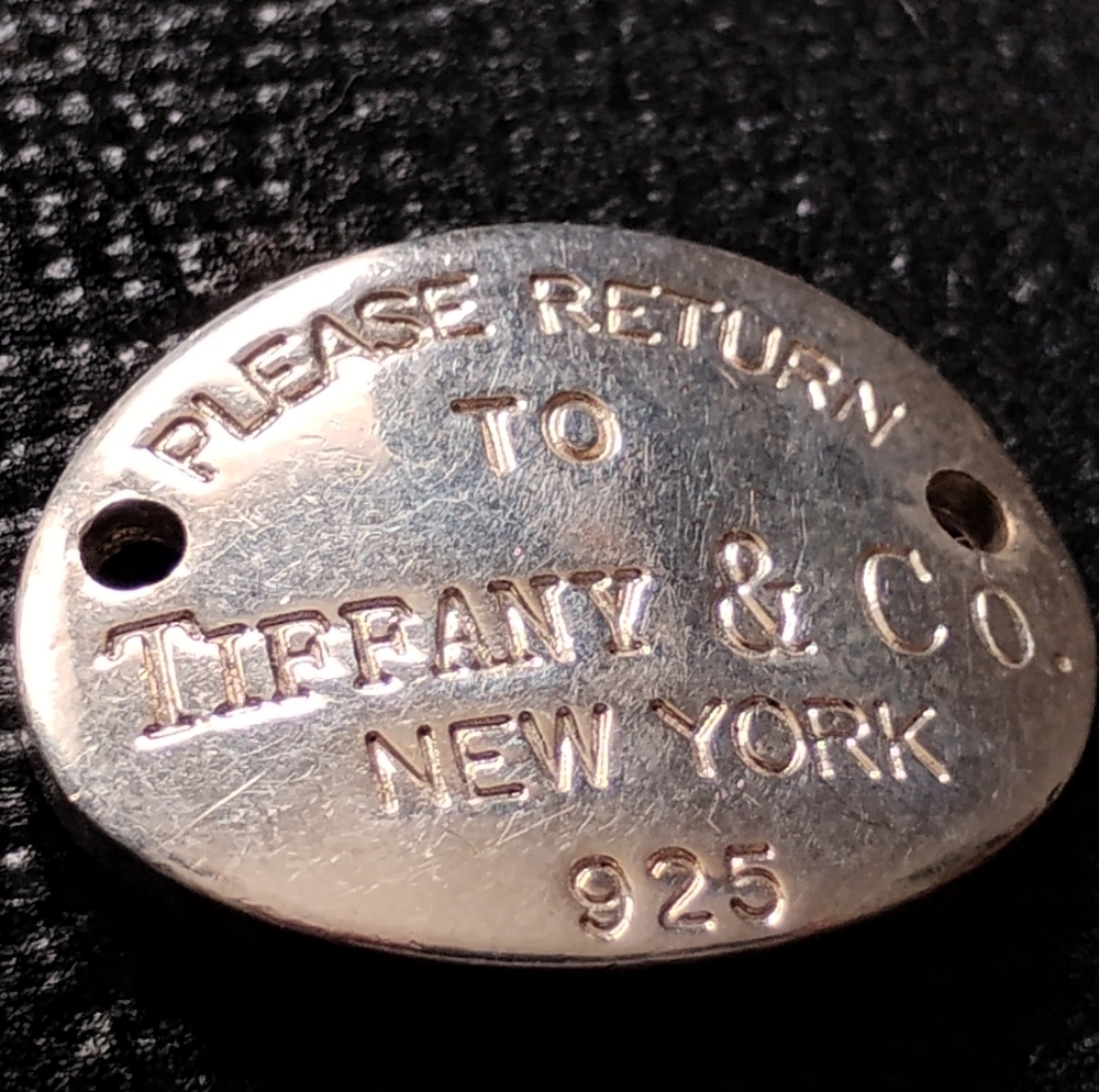 Tiffany & Co. Sterling Silver Engraved Charm